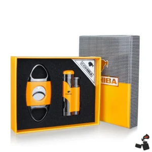 Briquet 2 Jets et Coupe-Cigare 2 Lames Cohiba