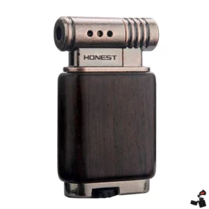 Briquet Honest Bois Naturel – Flamme Inclinée, Style Rétro