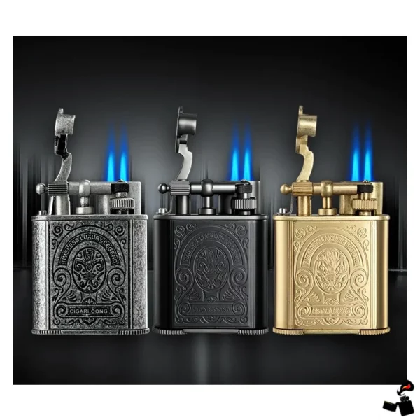 Briquet CIGARLOONG – Luxe Rétro Perce-Cigare Couleurs Allumé