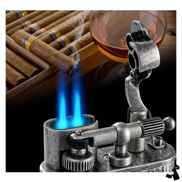 Briquet CIGARLOONG – Luxe Rétro Perce-Cigare Flamme