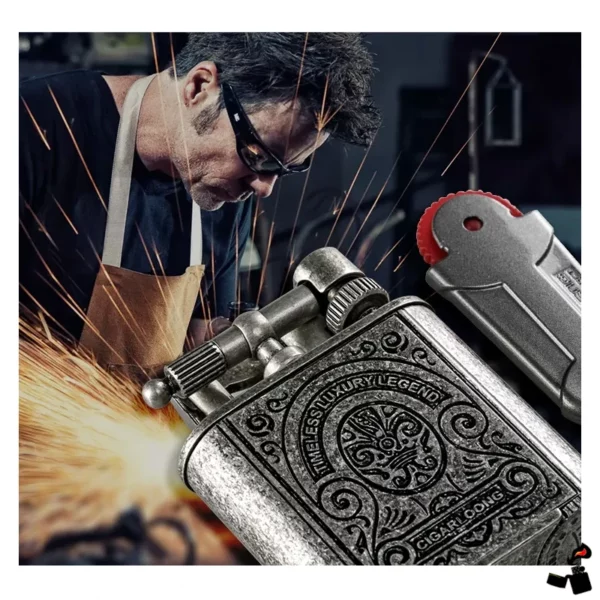 Briquet CIGARLOONG – Luxe Rétro Perce-Cigare Poli