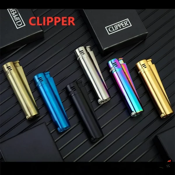 Briquet CLIPPER Métal Jet Turbo – Boîte Cadeau Couleur