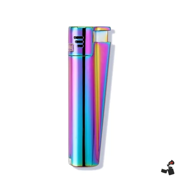 Briquet CLIPPER Métal Jet Turbo – Boîte Cadeau Violet Debout