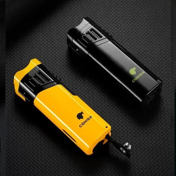 Briquet COHIBA 3 Jets Torche Cigares BBQ Coupe-Cigare