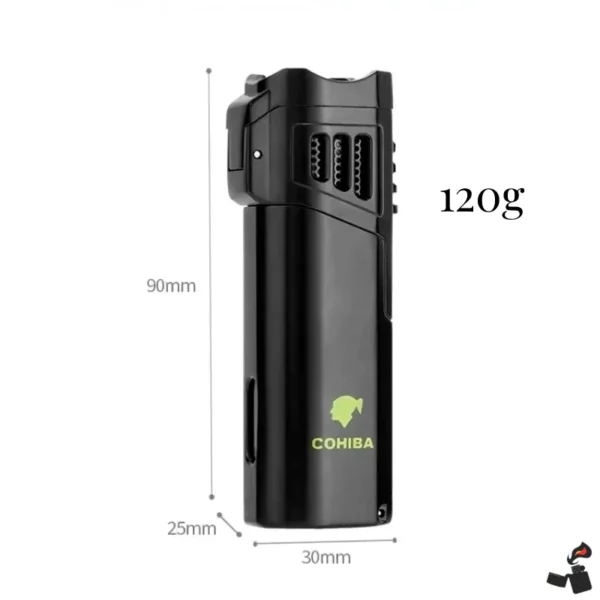 Briquet COHIBA 3 Jets Torche Cigares BBQ Taille