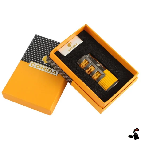 Briquet Cigare COHIBA Massif 3 Jets Boite Briquet Cigare COHIBA Massif 3 Jets