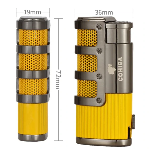 Briquet Cigare COHIBA Massif 3 Jets Taille Briquet Cigare COHIBA Massif 3 Jets