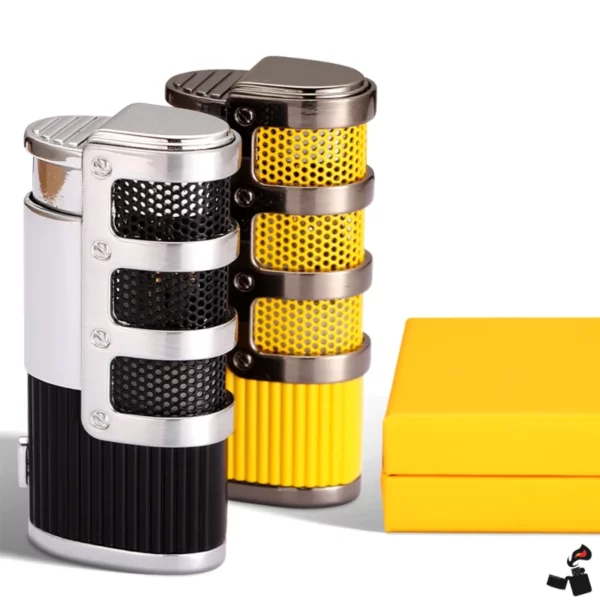 Briquet Cigare Torche Triple Flamme + Coupe‑Poinçon Couleur