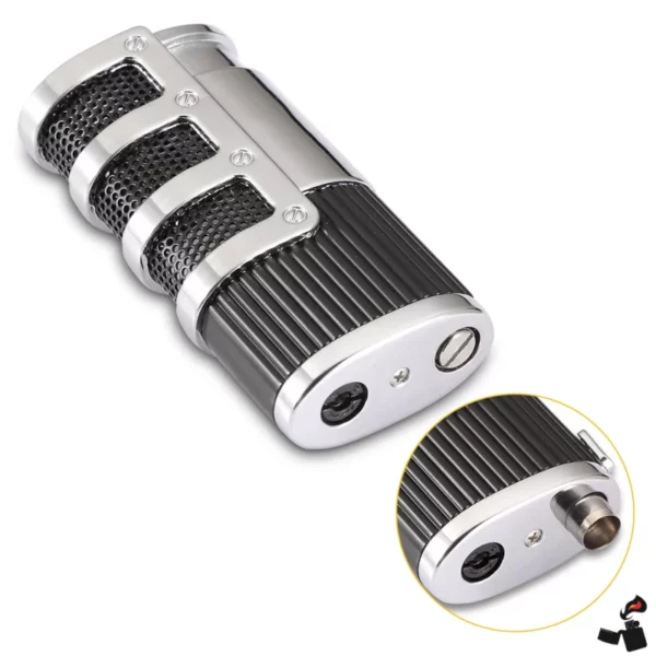 Briquet Cigare Torche Triple Flamme + Coupe‑Poinçon Coupe