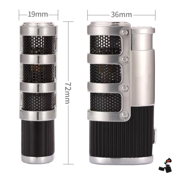 Briquet Cigare Torche Triple Flamme + Coupe‑Poinçon Taille
