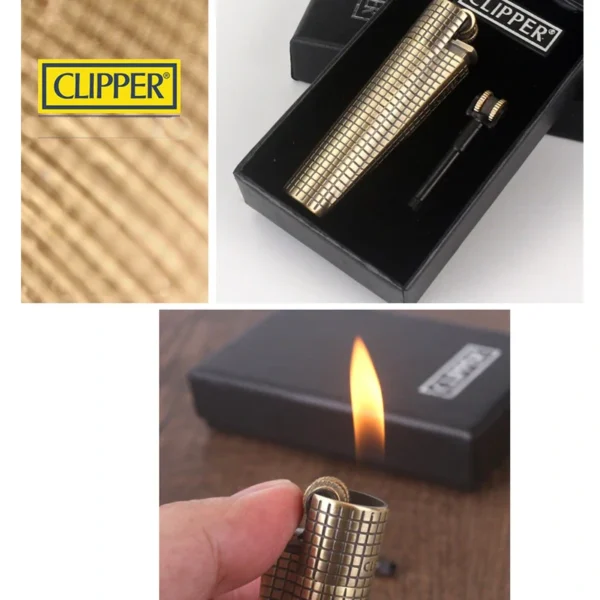 briquet Clipper à motifs géométriques