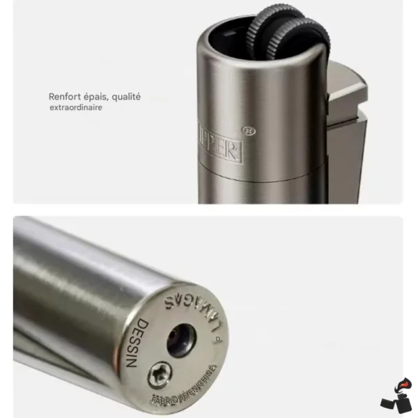 Briquet Clipper Métal à Meule – Flamme Douce Roue