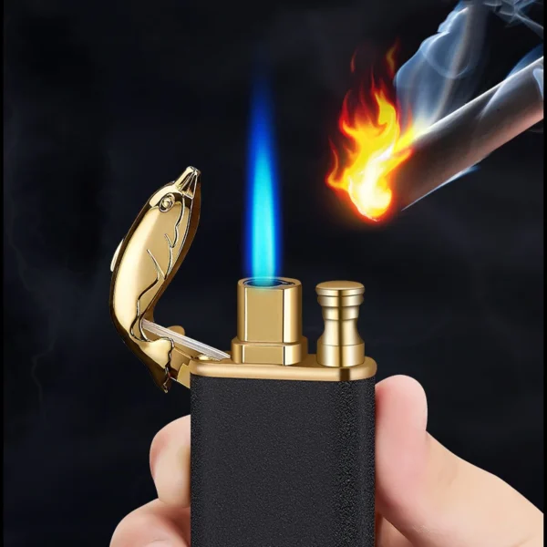 briquet original double flamme dauphin