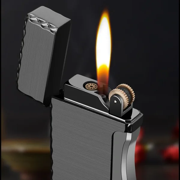 briquet double flamme résistant au vent