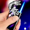 briquet métallique double flamme