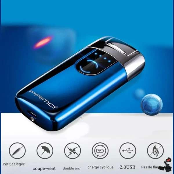 Briquet Électrique Double Arc Induction Capteur Tactile 2.0
