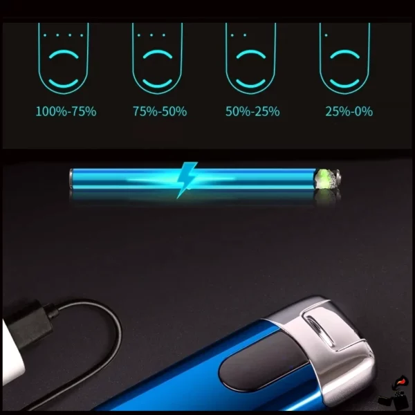 Briquet Électrique Double Arc Induction Capteur Tactile Charge