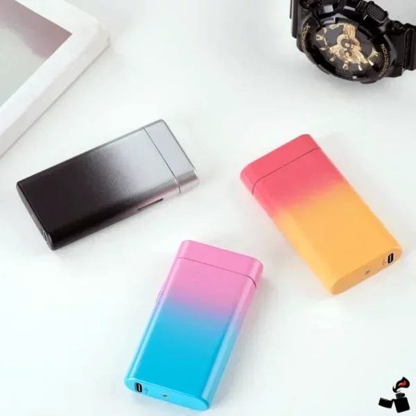 Briquet Électrique Double Arc LED – Recharge USB-C Couleurs