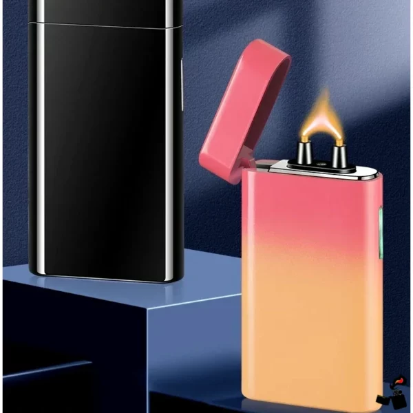 Briquet Électrique Double Arc LED – Recharge USB-C Flamme