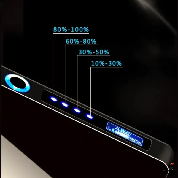 Briquet Électrique Double Arc USB – Écran LED Charger