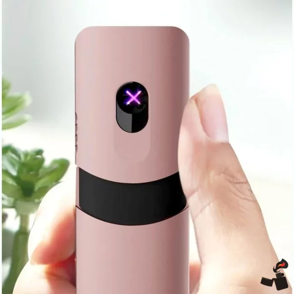Briquet Électrique SOLOMÉ V5 – Double Arc USB-C, Texture Voiture Allumé