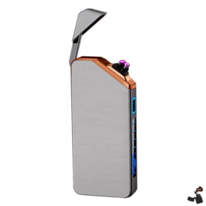 Briquet Électrique USB Double Arc – Métal Tactile