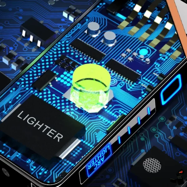 Briquet Électrique USB Double Arc – Métal Tactile Chip