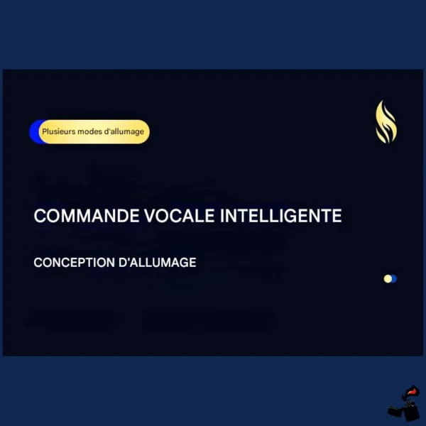 Briquet Intelligent Commande Vocale – Flamme Double USB-C Commande