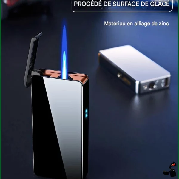 Briquet Intelligent Commande Vocale – Flamme Double USB-C Glacé