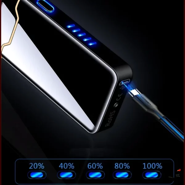 Briquet Plasma Électrique USB – Haute Puissance, LED & Sécurité Intelligente Charge