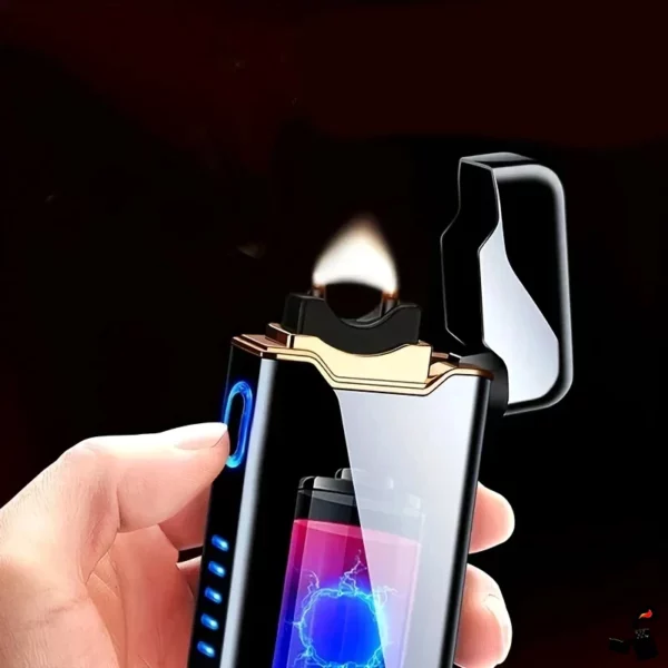 Briquet Plasma Électrique USB – Haute Puissance, LED & Sécurité Intelligente Main