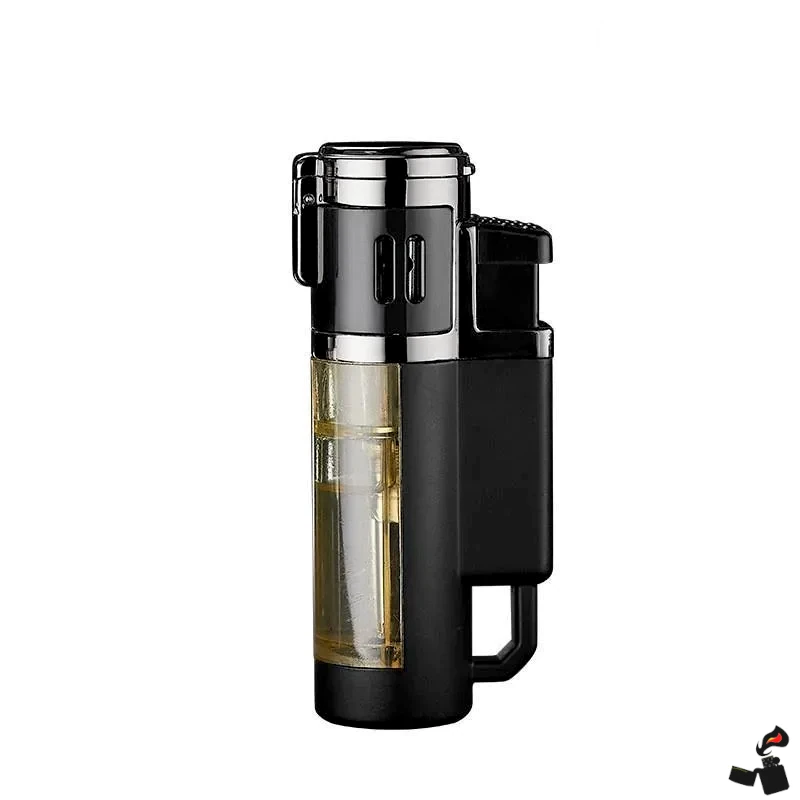 Briquet QuadraFlame - 4 Jets Bleus Haute Puissance, Coupe-Vent, Butane 1 Briquet QuadraFlame - 4 Jets Bleus Haute Puissance, Coupe-Vent, Butane