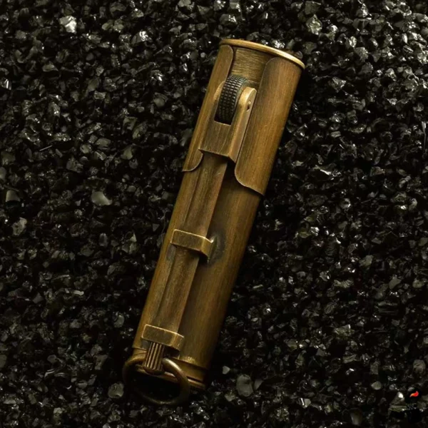 briquet élégant flamme ouverte en cuivre