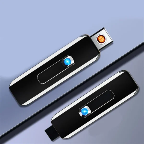 Briquet Silencieux USB Ultra Fin Charge Briquet Silencieux USB Ultra Fin