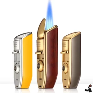 Briquet Torche 3 Jets Poinçon Intégré Inox