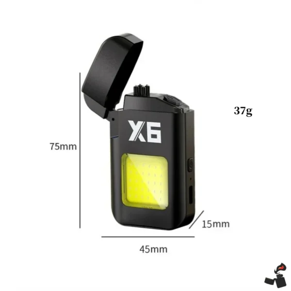 briquet élégant avec double arc LED