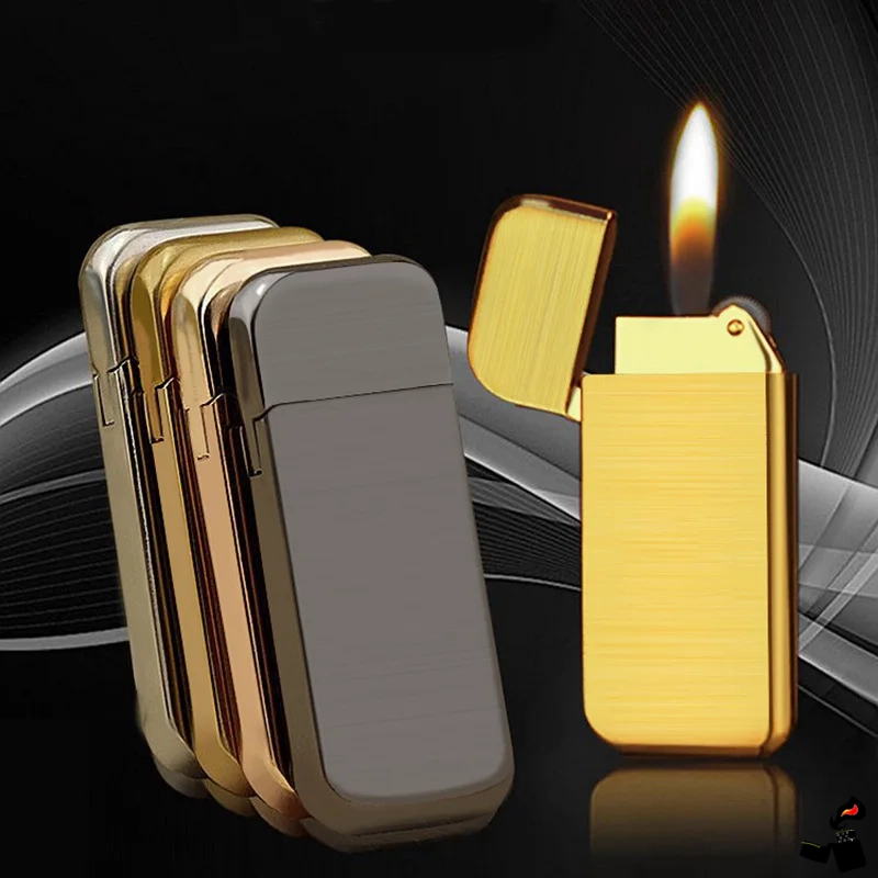 Briquet à Gaz / Pierre Ultra-Fin Iridescent 2 Briquet à Gaz Ultra-Fin à Pierre Iridescent Flamme
