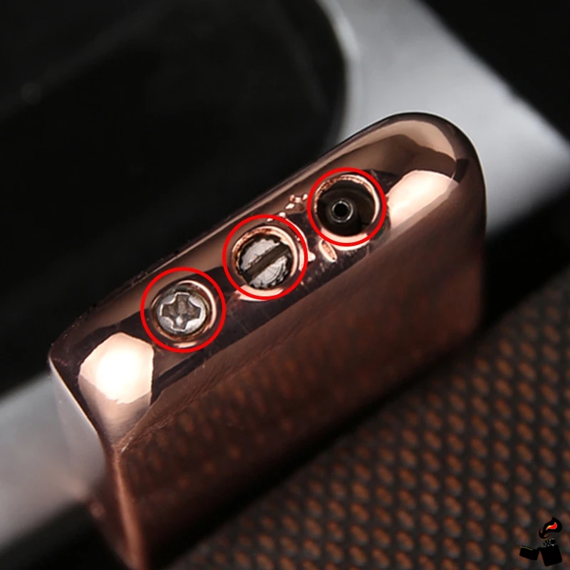 Briquet à Gaz / Pierre Ultra-Fin Iridescent 6 Briquet à Gaz Ultra-Fin à Pierre Iridescent Vis
