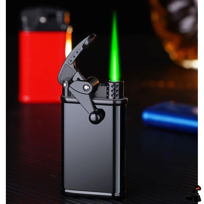 Briquet à Levier Flamme Jet Colorée Coupe-Vent 3 Briquet à Levier Flamme Rouge Coupe-Vent Flamme Verte