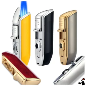 Briquet de Luxe 3 Jets – Coupe-Cigare