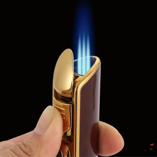 Briquet de Luxe 3 Jets – Coupe-Cigare Flamme
