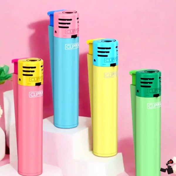 CLIPPER – Briquet Coupe-Vent Rechargeable Couleurs