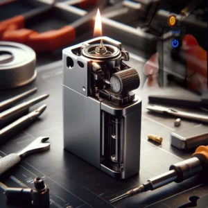 Comment Recharger un Briquet à Gaz, Tempête ou Jetable 1 Briquet allumé sur un plan de travail