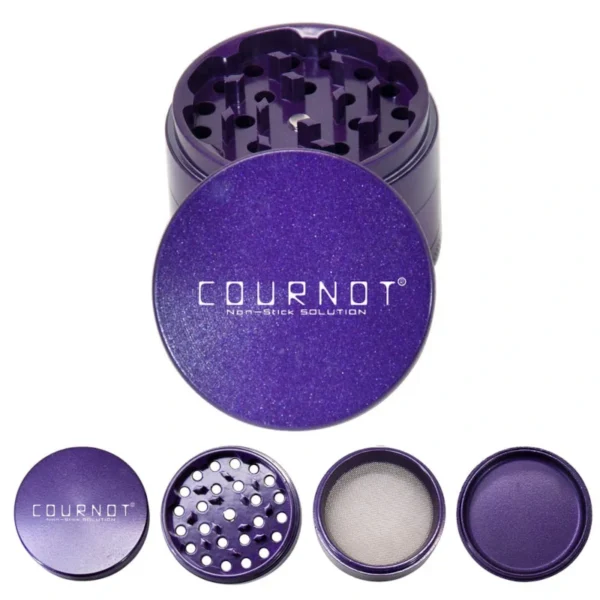 Grinder pour Herbe Anti Adhesif Violet Ouvert Grinder pour Herbe Anti-Adhésif