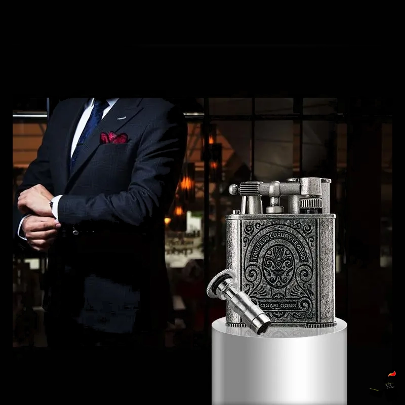 CIGARLOONG Briquet Cigare Rétro Double Flamme 3 JOBON Briquet Cigare Rétro Double Flamme Coupe