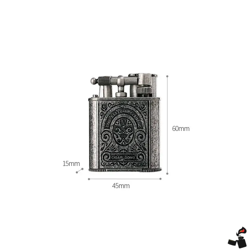 CIGARLOONG Briquet Cigare Rétro Double Flamme 8 JOBON Briquet Cigare Rétro Double Flamme Taille