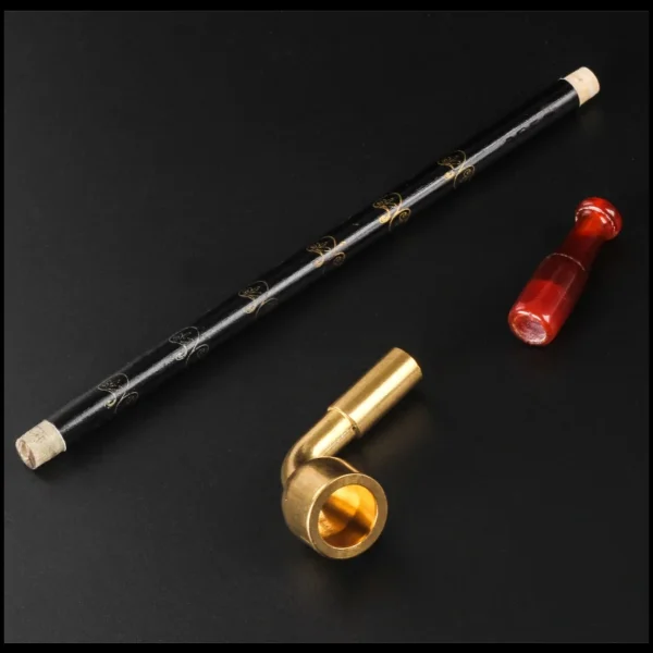 pipe en bois jade design oriental