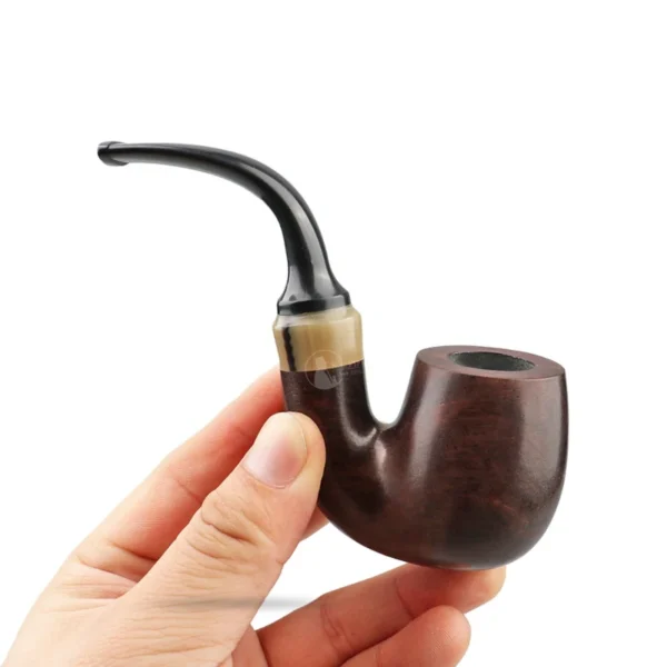 Pipe à Tabac En Bois De Poire MUXIANG + 10 Accessoires De Nettoyage