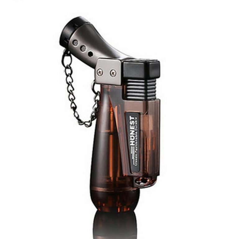 Briquet Chalumeau JET 11cm - Flamme Puissante Butane - Métal/Plastique - Couleur Aléatoire