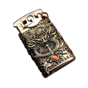 Briquet Dragon de Luxe en Laiton Relief